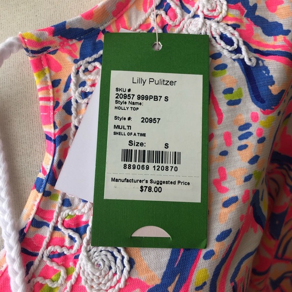 NWT Lilly Pulitzer Holly Top Size S - Picture 4 of 4